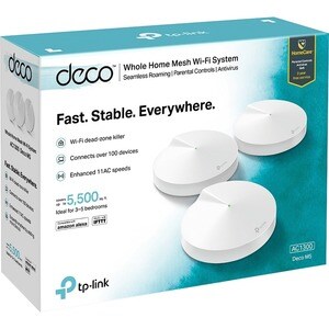 TP-Link Deco M5 (3-pack) - AC1300 Whole Home Mesh Wi-Fi System, 3-Pack - Deco Mesh WiFi System - Up to 5,500 sq. ft. Whole