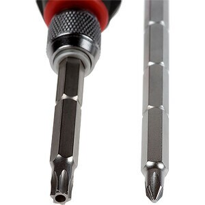 AXIS Screwdriver - TAA Compliant - Stainless Steel, Chrome Vanadium - Non-slip Handle, Rubber Handle, Quick-release