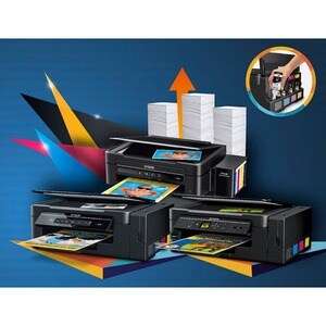 Epson L395 Wireless EcoTank Inkjet Multifunction Printer - Color - Copier/Printer/Scanner - 33 ppm Mono/15 ppm Color Print