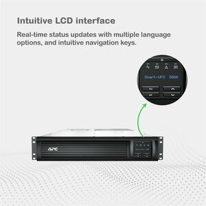 APC Smart-UPS, Line Interactive, 3kVA, Rackmount 2U, 120V, 6x NEMA 5-15R+2x NEMA 5-20R outlets, Network Card, AVR, LCD - 2