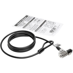 Tripp Lite by Eaton Security Lock for Laptops and Peripherals, 4-Digit Combination, 6 ft. (1.83 m) Cable - Resettable - 4-