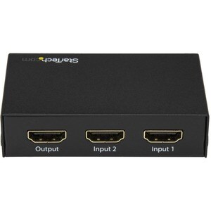 StarTech.com 2 Port HDMI Switch - 4K 60Hz - Supports HDCP - IR - HDMI Selector - HDMI Multiport Video Switcher - HDMI Swit