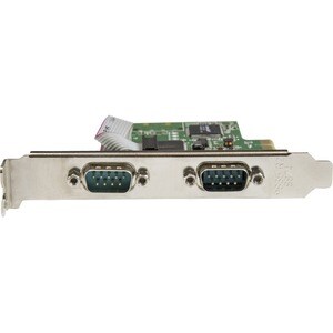 StarTech.com Serial Adapter - Low-profile Plug-in Card - 1 Pack - TAA Compliant - PCI Express x1 - PC, Linux - 2 x Number 