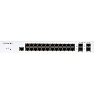 Fortinet FortiSwitch FS-124E Ethernet Switch - 24 Ports - Manageable - Gigabit Ethernet - 1000Base-X, 10/100/1000Base-T - 