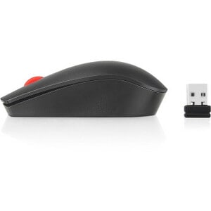 Souris Lenovo Essential - Fréquence radio - USB - Optique - Noir - Sans fil - 2,40 GHz - Symétrique