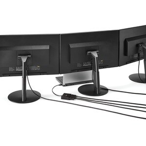 StarTech.com 3-Port USB-C Multi-Monitor Adapter, Type-C to 3x DisplayPort 1.2 MST Hub, Triple 1080p DP Display Extender/Sp