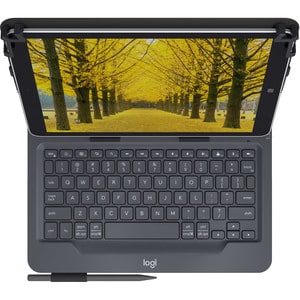 Logitech Universal Folio Keyboard/Cover Case (Folio) for 25.7 cm (10.1") Tablet - Water Resistant Exterior - 269 mm Height