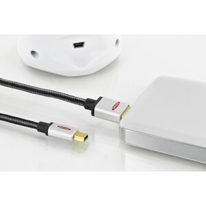 Ednet Premium 1,80 m Mini-USB/USB Datentransferkabel für MP3-Player, Festplattenlaufwerk-Gehäuse, PC, Notebook, USB-Hub - 