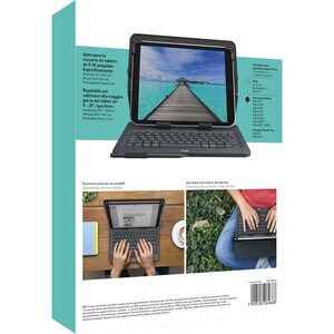 Logitech Universal Folio Tastatur/Cover (Folie) für 25,4 cm (10 Zoll) Apple iPad Air 2, iPad Air, iPad 2, iPad (3G), iPad 