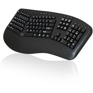 Adesso Tru-Form WKB-1500GB Keyboard & Mouse - English (US) - 1 Each - USB Membrane Wireless RF 2.40 GHz Keyboard - 105 Key