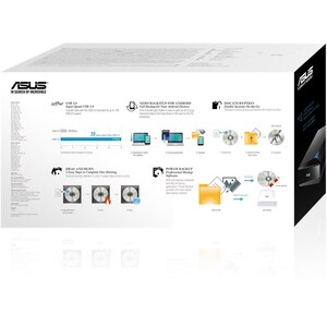 Asus Turbo Drive BW-16D1X-U Blu-ray Writer - External - Black - BD-R/RE Support - 40x CD Read/40x CD Write/24x CD Rewrite 