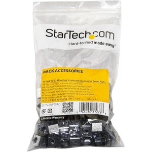 StarTech.com Server Rack Schrauben und Klippmutter - 10-32 - Rackmontage Schrauben und Schnappmuttern - 50 Pack - Rack-Sch