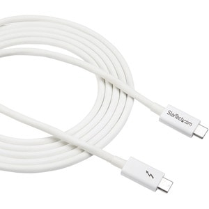 StarTech.com Thunderbolt 3 Cable - 20Gbps - 2m - White - Thunderbolt, USB, and DisplayPort Compatible. Connector 1: Male, 