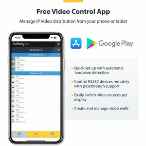 StarTech.com 4K HDMI over IP Extender Kit with Video Control App, Scalable AV over IP with support for AVoIP Video Wall, T