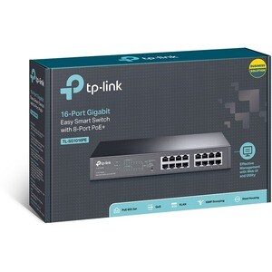 Switch Ethernet TP-Link TL-SG1016PE 16 Porte Gestibile - Gigabit Ethernet - 10/100/1000Base-T - 2 Layer supportato - 14,70