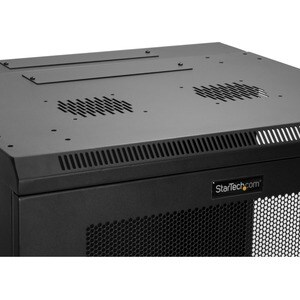StarTech.com 4-Post 12U Wall Mount Network Cabinet, 19" Hinged Wall-Mounted Server Rack for IT Equipment, Flexible Lockabl