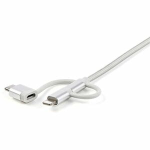 StarTech.com 1m USB Multi Charging Cable - Braided - Apple MFi Certified - USB 2.0 - Charge 1x device at a time - For USB-