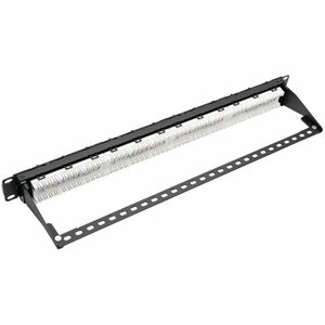 Eaton Tripp Lite Series 24-Port 1U Rack-Mount Cat6a 110 Patch Panel with Cable Management Bar, 110 Punchdown, RJ45, TAA - 