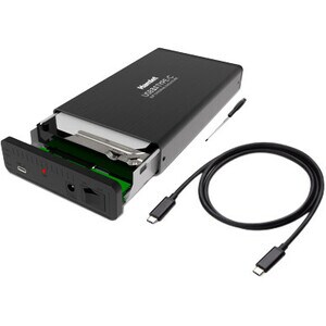 Hamlet Drive Enclosure - USB 3.1 Type C Host Interface External - 1 x Total Bay - 1 x 3.5" Bay - Plastic, Aluminium