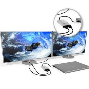 Club 3D SenseVision Thunderbolt™ 3 to Dual Displayport™ 1.2 Adapter - 10.63" DisplayPort/Thunderbolt 3 A/V Cable for Ultra