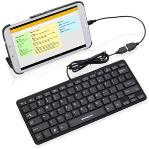 IOGEAR Classroom Portable Wired Keyboard for Tablets - Cable Connectivity - Micro USB, USB Interface - 78 Key - English (U