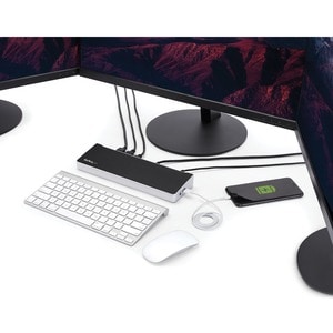 StarTech.com 4K USB-C Dock , Triple UHD 4K Monitor Docking Station, Mac & Windows, USB C to HDMI & DisplayPort, 60W Power 