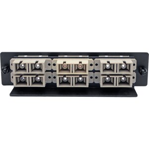 Eaton Tripp Lite Series High-Density Fiber Adapter Panel (MMF/SMF), 6 SC Duplex Connectors, Black - 6 Port(s) - 6 x Duplex