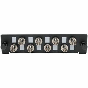 Eaton Tripp Lite Series High-Density Fiber Adapter Panel (MMF/SMF), 8 ST Simplex Connectors, Black - 8 Port(s) - 8 x Simpl