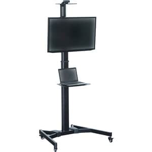 Digitus Height Adjustable Display Stand - Up to 177.8 cm (70") Screen Support - 50 kg Load Capacity - 2 x Shelf(ves) - 218