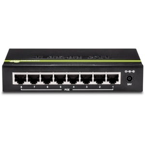 TRENDnet 8-Port GREENnet Gigabit PoE+ Switch, Supports PoE And PoE+ Devices, 61W PoE Budget, 16Gbps Switching Capacity, Da