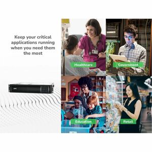 APC Smart-UPS, Line Interactive, 750VA, Rackmount 2U, 120V, 6x NEMA 5-15R outlets, SmartConnect Port+SmartSlot, AVR, LCD -