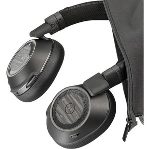 Voyager 8200 UC Wired/Wireless Over-the-head Stereo Headset - Black - Circumaural - 30m - Bluetooth - Noise Canceling - Mi