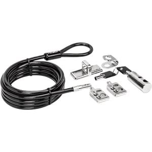 Rocstor Rocbolt Desktop and Peripherals Security Locking Kit with 8' Cable and Key Lock - (2) Keys - Galvanized Steel, Nic