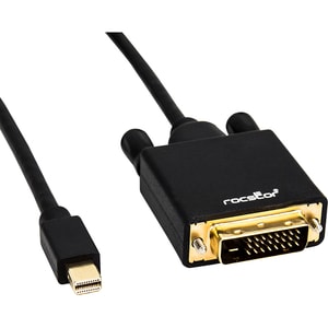 Rocstor Premium 6 ft Mini DisplayPort to DVI Cable - Mini Displayport to DVI Cable Supports 1920x1200 1080p Resolution- mD