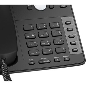 Snom D712 IP-Telefon - Schnurgebunden - Desktop - Schwarz - 4 x Gesamtleitung - VoIP - 1 x Netzwerk (RJ-45) - PoE Ports