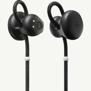 Google Pixel Buds GA00205 Earset - Stereo - Wireless - Bluetooth - Earbud, Behind-the-neck - Binaural - In-ear - Black