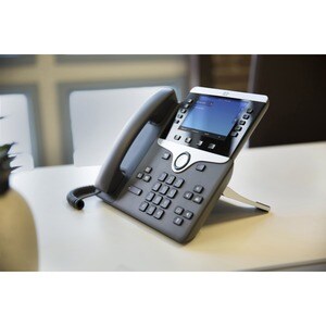 Cisco 8841 Telefone IP - Montagem em parede - Preto - VoIP - Unified Communications Manager - 2 x Rede (RJ-45) - PoE Ports