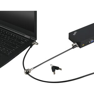 Lenovo Kensington MicroSaver DS 2.0 MasterKey Twin Head Cable Lock - Master Keyed Lock - For Notebook, Monitor, Desktop Co