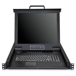 StarTech.com LCD Rack Console KVM Switch - Steel - Black - 8 Computer(s) - 43.2 cm (17") LCD - SXGA - 1280 x 1024 - 2 x PS