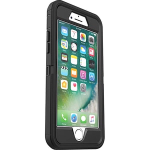 OtterBox Defender Carrying Case (Holster) Apple iPhone 8, iPhone 7 Smartphone - Black - Wear Resistant Interior, Drop Resi