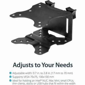 StarTech.com Thin Client Mount - VESA Mounting Bracket - Under Desk Computer Mount - Thin Client PC Monitor Mount - 5 kg L