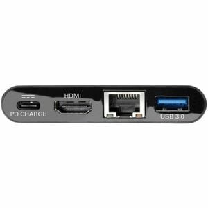 Tripp Lite USB C to HDMI Multiport Adapter Docking Station USB Type C to HDMI Black, Thunderbolt 3 Compatible, USB Type C,