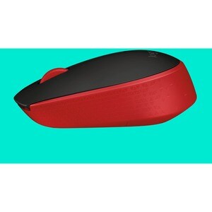 Mouse Logitech M170 - Radiofrecuencia - USB - Óptico - 3 Botón(es) - Rojo - Inalámbrico - Rueda de desplazamiento - Simétrico