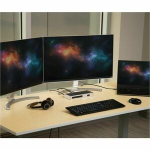 StarTech.com USB Type C Docking Station for Notebook - 40 W - Black, Silver - 2 Displays Supported - 4K - 3840 x 2160, 409