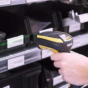 Datalogic PowerScan PBT9100-RBK20EU Handheld Barcode Scanner Kit - Wireless Connectivity - Yellow - 1D - Imager - Bluetoot