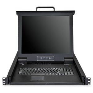 StarTech.com 8 Port Rackmount KVM Console w/ Cables - Integrated KVM Switch w/ 17" LCD - 1U LCD KVM Drawer 50000 MTBF - US