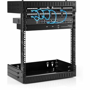 StarTech.com 12U 19" Wall Mount Network Rack - Adjustable Depth 12-20" Open Frame for Server Room /AV/Data/Computer Equipm