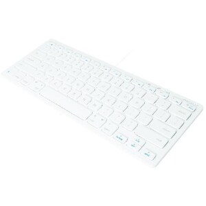 Macally Compact USB Wired Keyboard for Mac and PC - Cable Connectivity - USB Interface - 78 Key(s) - Multimedia Hot Key(s)
