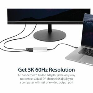 StarTech.com Thunderbolt 3 to Dual DisplayPort Adapter - 4K 60Hz Dual Monitor TB3 DisplayPort 1.2 Video Adapter - Thunderb