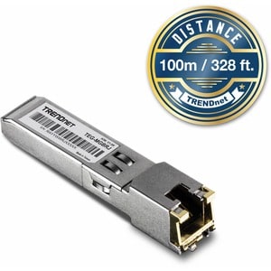 TRENDnet TEG-MGBRJ SFP (mini-GBIC) - 1 x RJ-45 1000Base-T LAN - TAA Compliant - For Data Networking - Twisted PairGigabit 